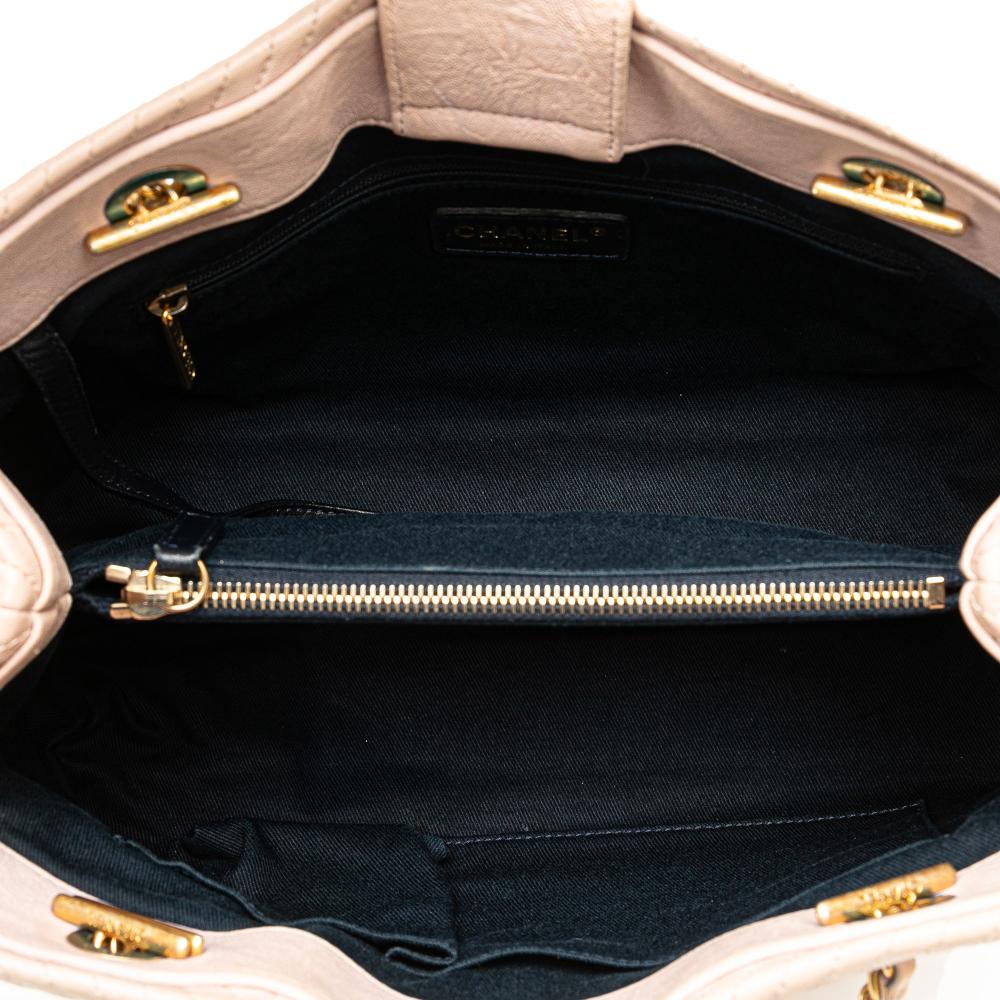 Chanel B Chanel Pink Calf Leather Large Chevron skin Surpique Tote Italy