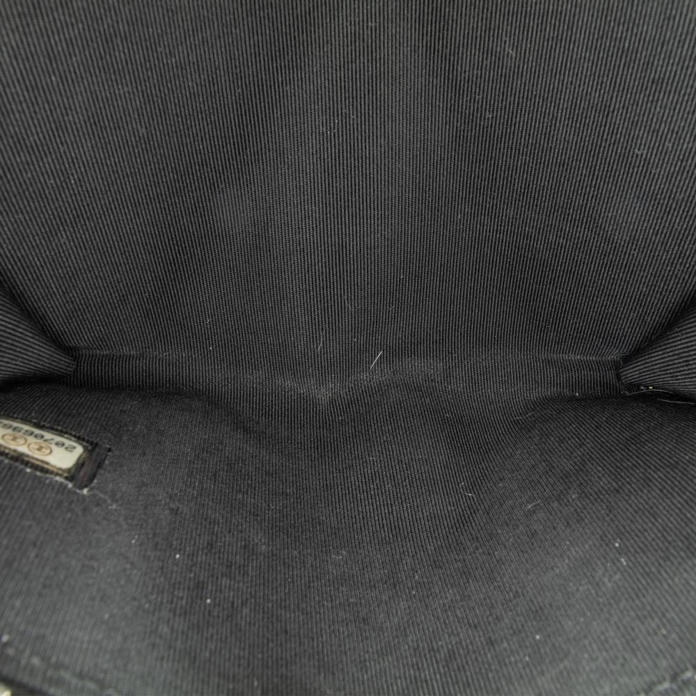 Chanel AB Chanel Black Calf Leather Bull Studded Zip Wallet Italy