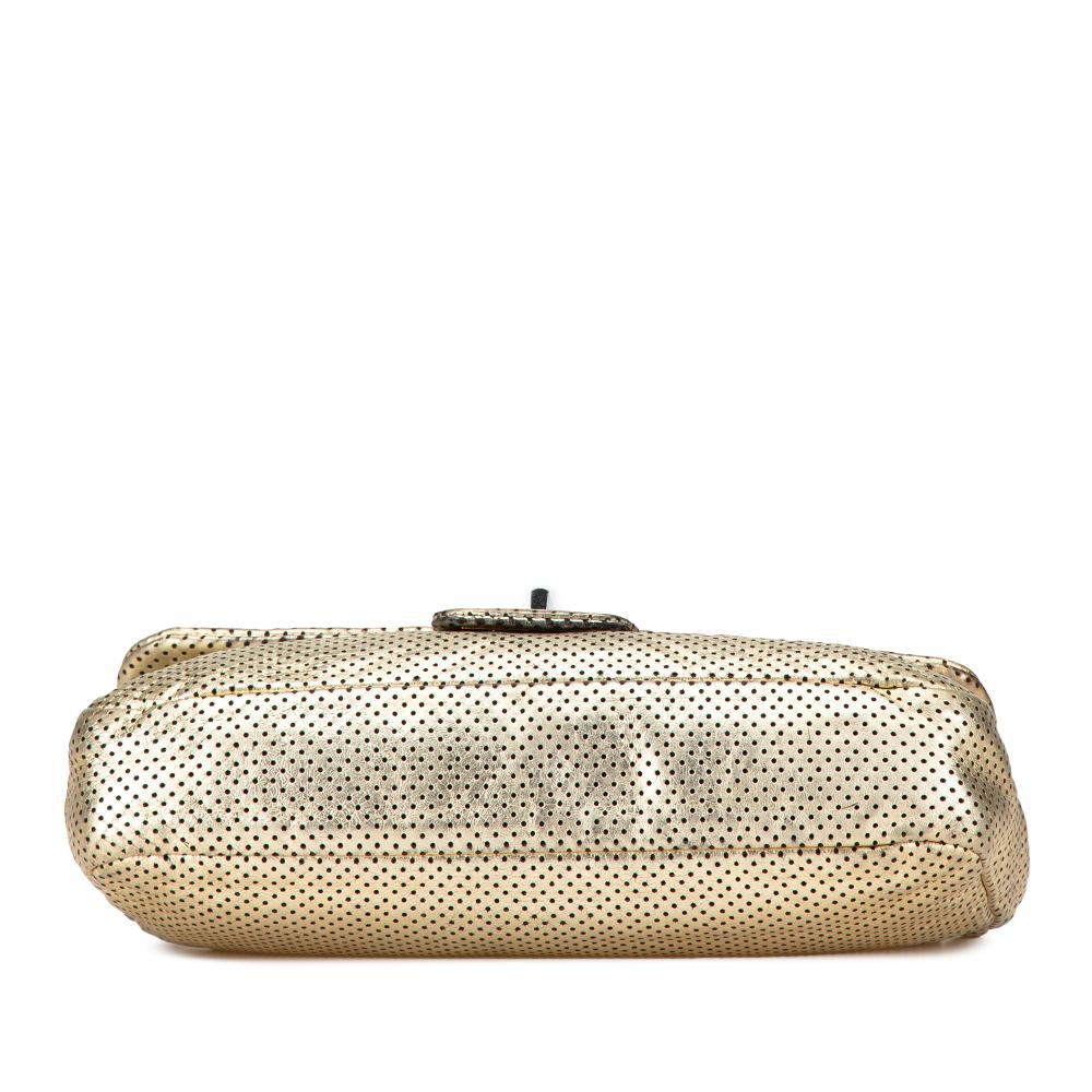 Chanel B Chanel Gold Light Gold Calf Leather Medium Perforated skin Reissue Drill Flap Italy