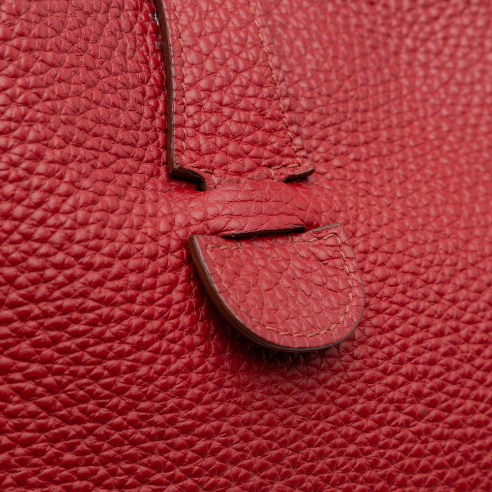 Hermès B Hermès Red Dark Red Calf Leather Clemence Evelyne III 29 France