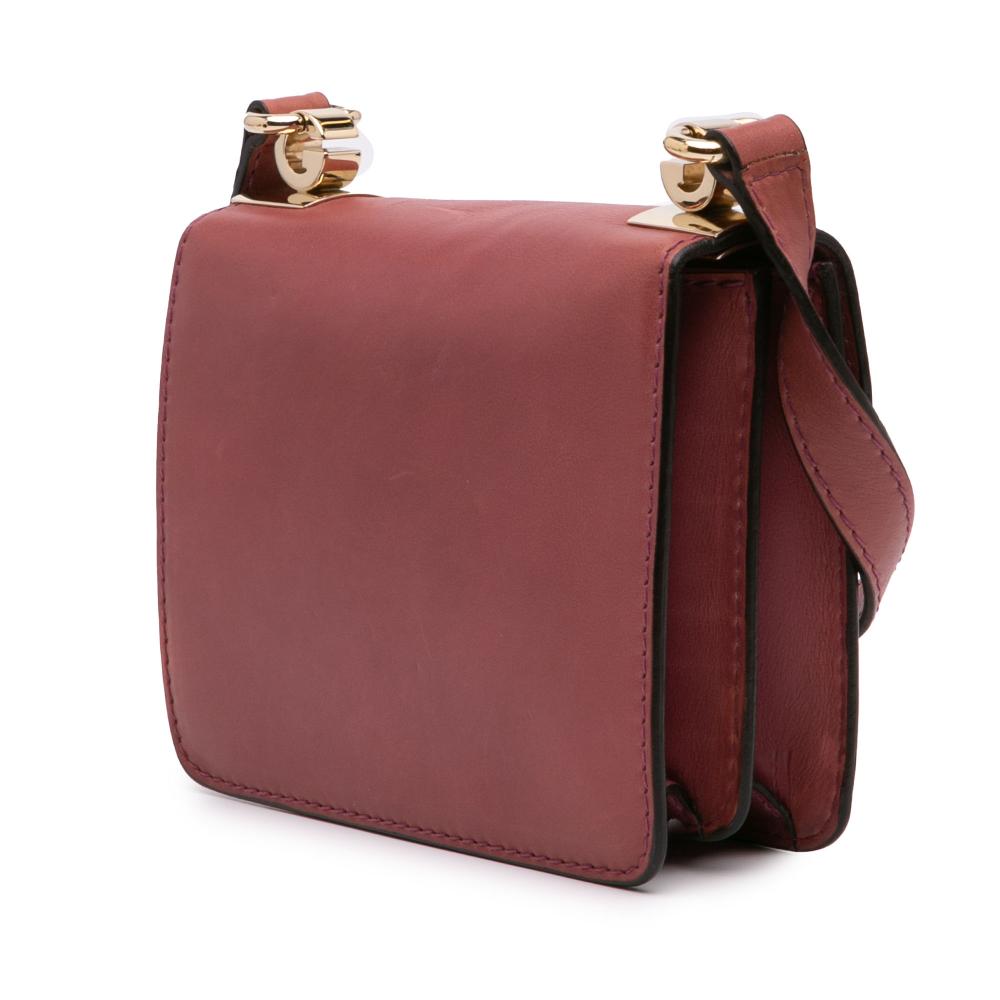 Gucci B Gucci Red Calf Leather Small 1973 Crossbody Bag Italy