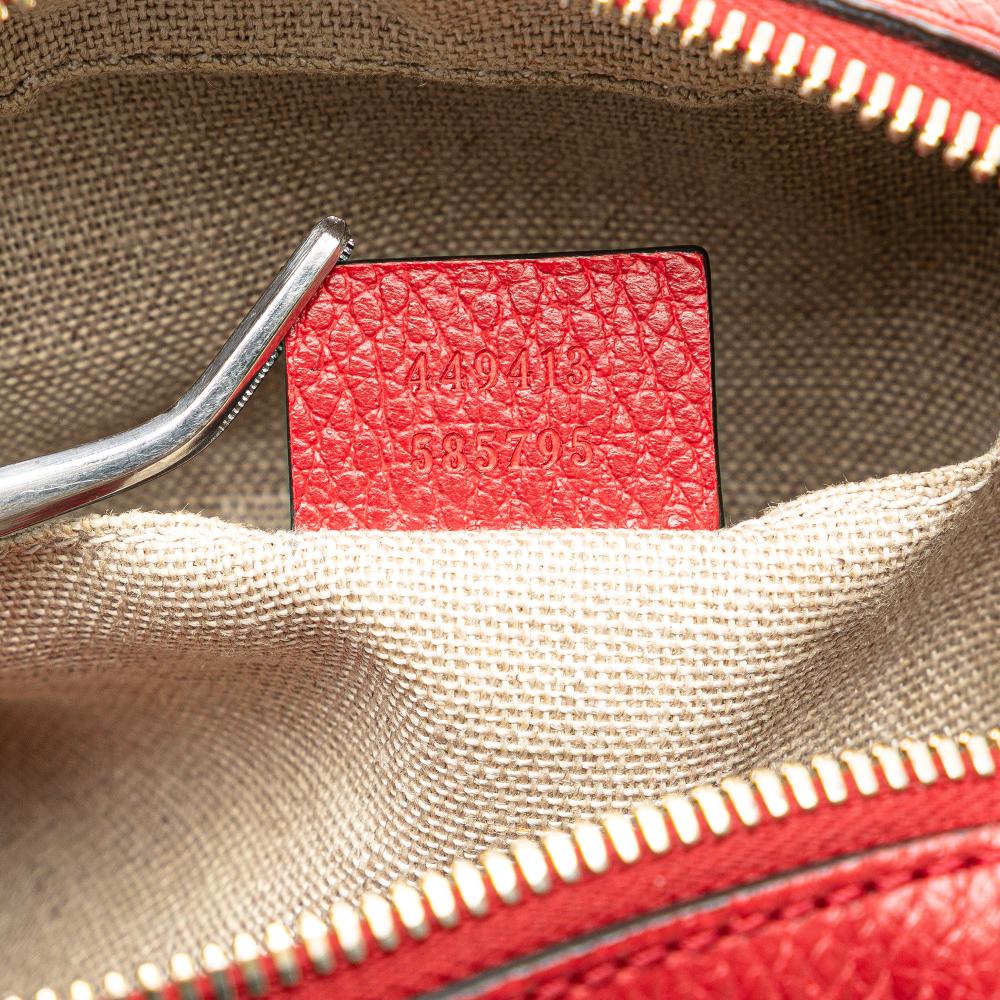 Gucci AB Gucci Brown Beige with Red Canvas Fabric GG Bree Crossbody Italy