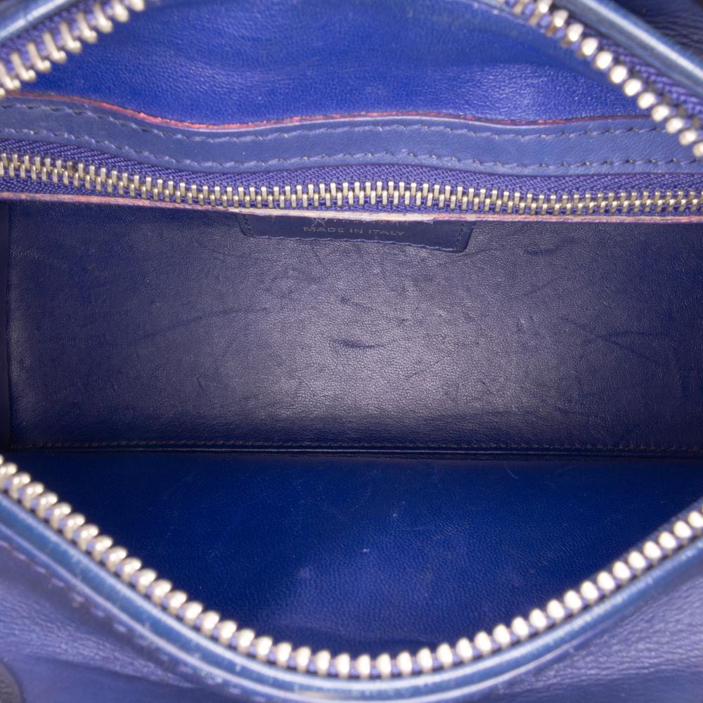Christian Dior B Dior Blue Dark Blue Calf Leather Medium Ultra Matte skin Embossed Cannage Lady Dior Italy
