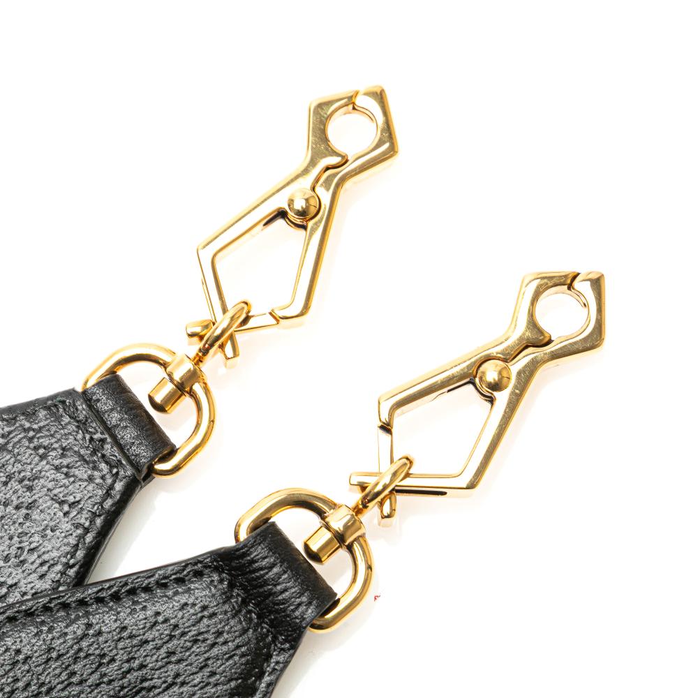 Gucci AB Gucci Black Calf Leather Small skin Bamboo Diana Satchel Italy