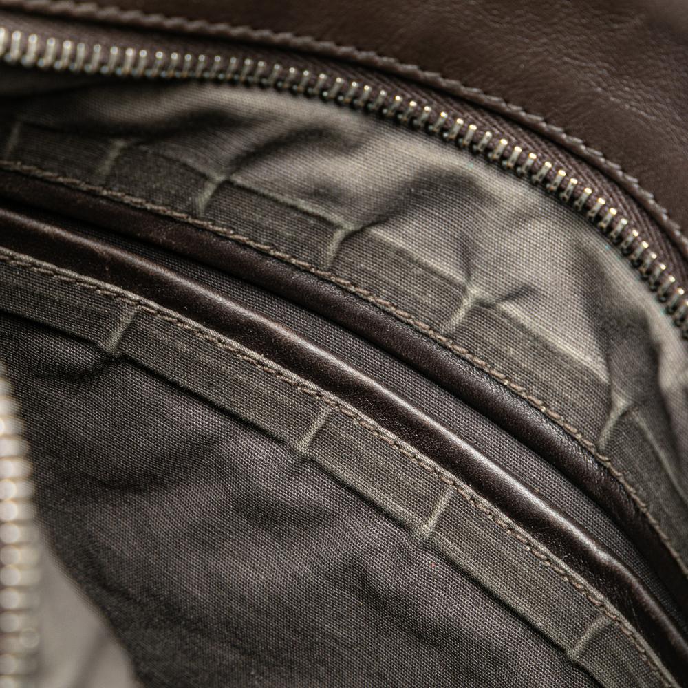 Bottega Veneta B Bottega Veneta Brown Dark Brown Nappa Leather Leather Nappa Intrecciato Crossbody Italy