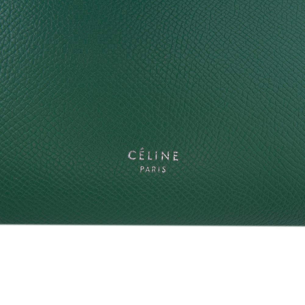 Celine B Celine Green Calf Leather Mini Grained skin Belt Bag Italy