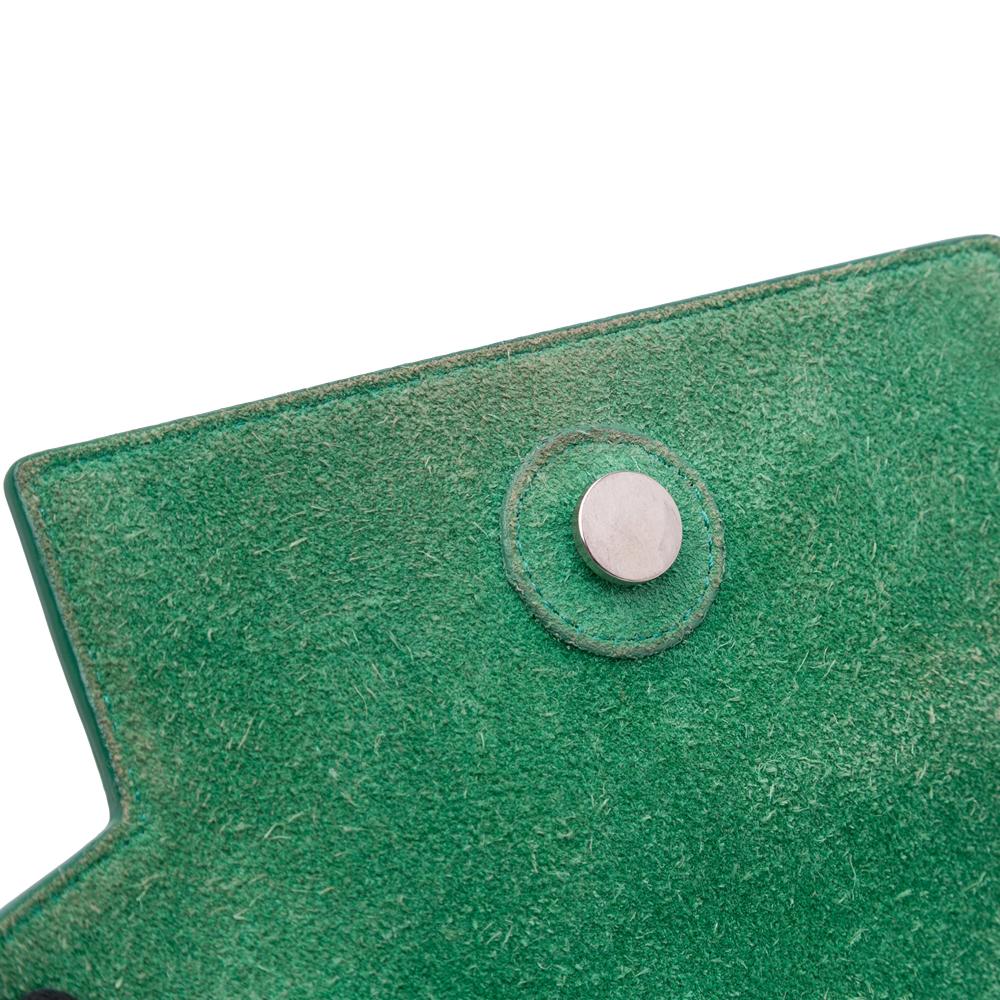 Celine B Celine Green Calf Leather Mini Grained skin Belt Bag Italy