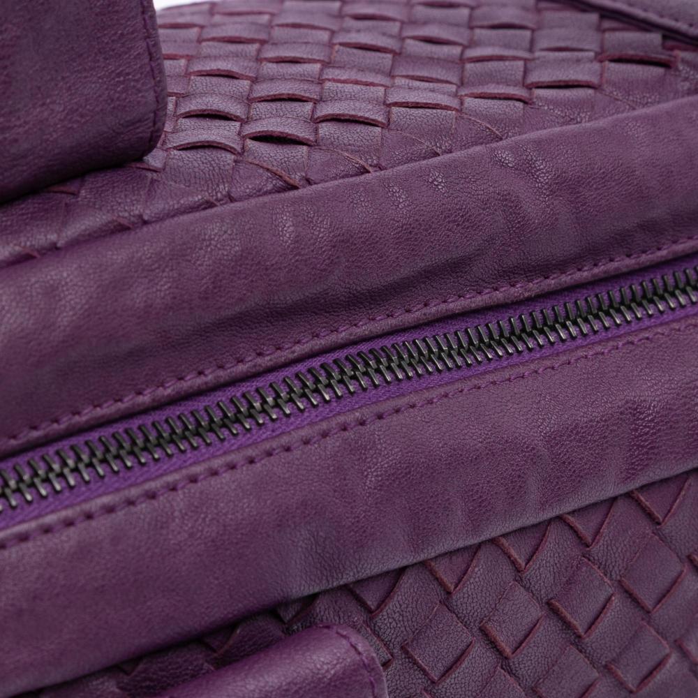 Bottega Veneta B Bottega Veneta Purple Violet Nappa Leather Leather Nappa Intrecciato Shoulder Bag Italy
