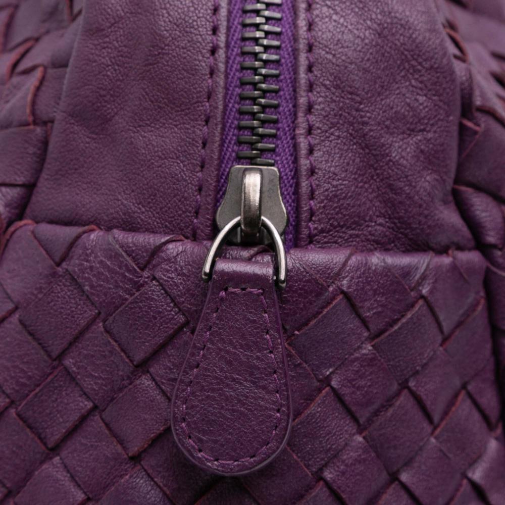 Bottega Veneta B Bottega Veneta Purple Violet Nappa Leather Leather Nappa Intrecciato Shoulder Bag Italy