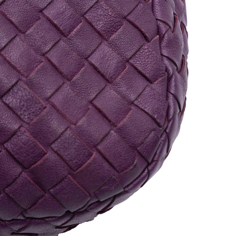 Bottega Veneta B Bottega Veneta Purple Violet Nappa Leather Leather Nappa Intrecciato Shoulder Bag Italy