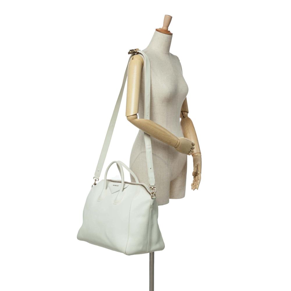 Givenchy B Givenchy White Calf Leather Large Antigona Satchel Italy