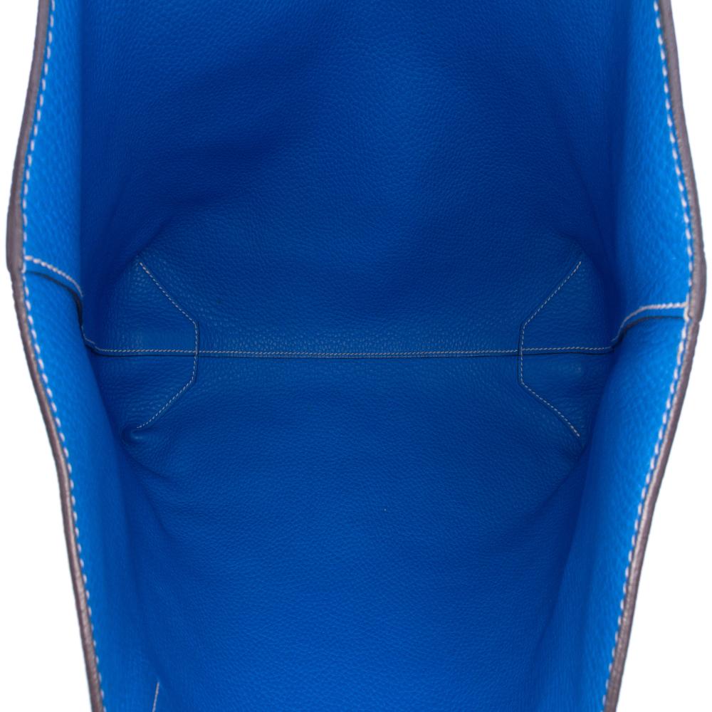 Hermès B Hermès Purple Violet with Blue Calf Leather Clemence Double Sens 36 France