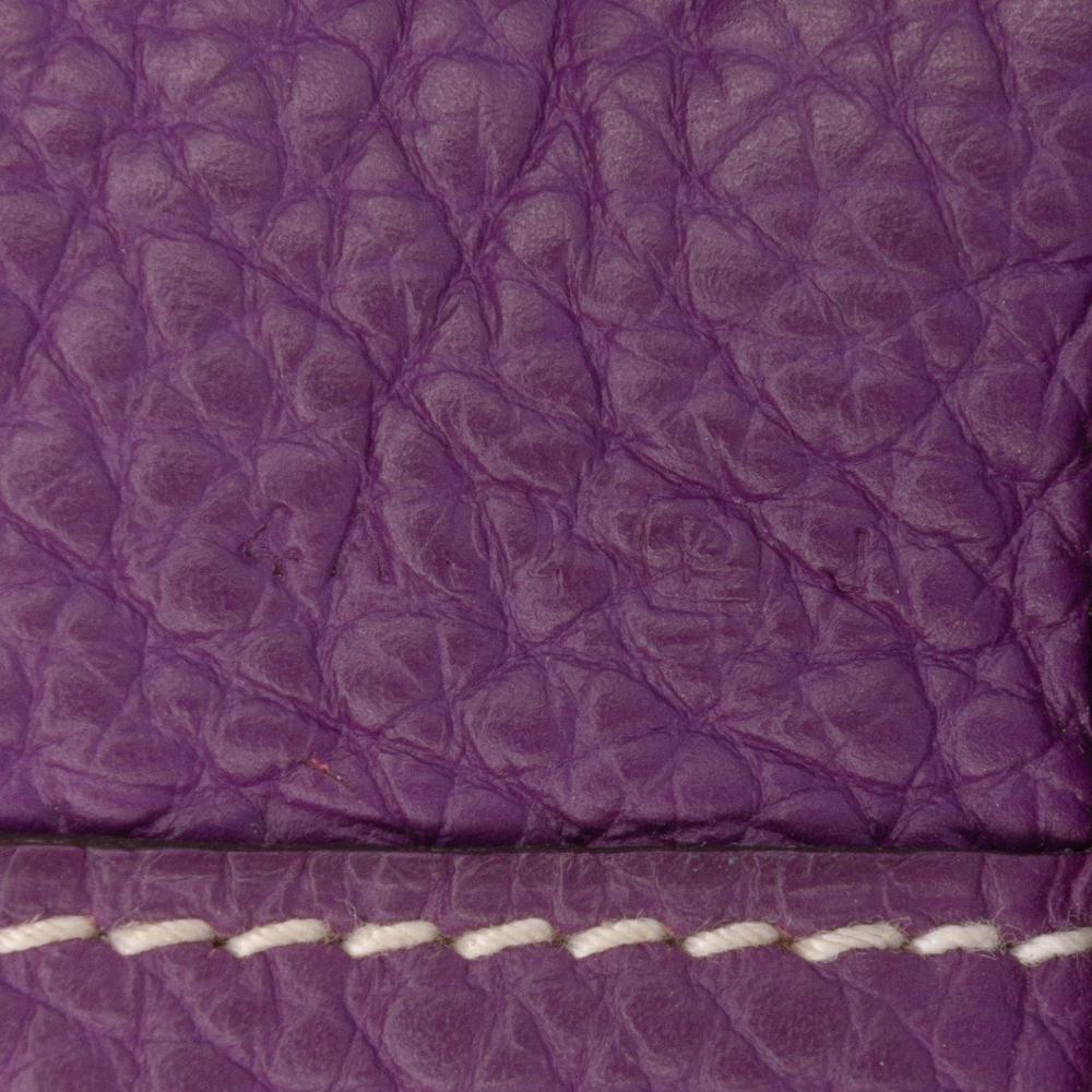 Hermès B Hermès Purple Violet with Blue Calf Leather Clemence Double Sens 36 France