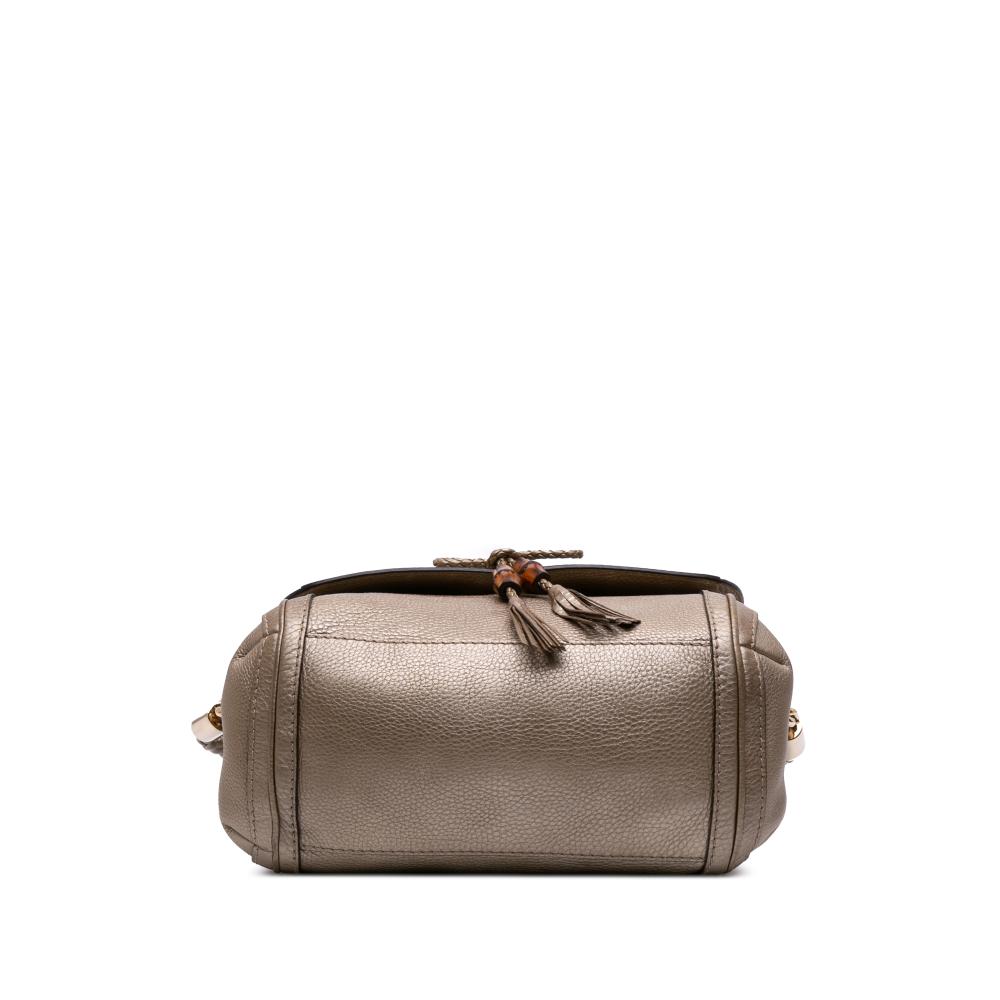 Gucci B Gucci Gold Calf Leather Bella Satchel Italy