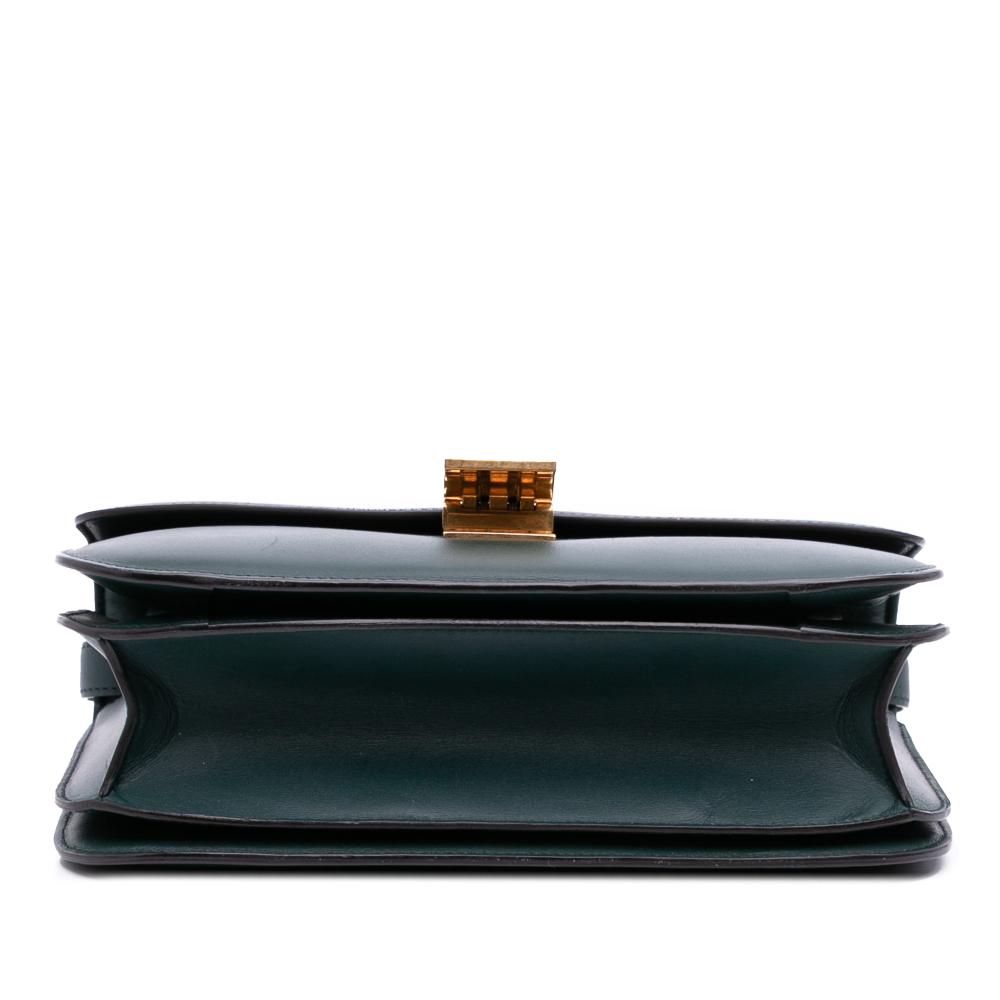 Celine B Celine Green Dark Green Calf Leather Medium skin Classic Box Italy