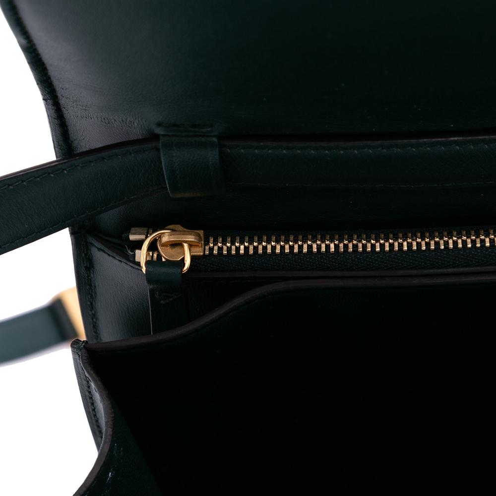 Celine B Celine Green Dark Green Calf Leather Medium skin Classic Box Italy