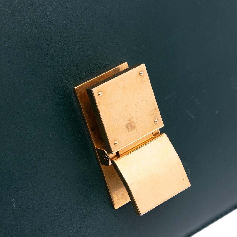 Celine B Celine Green Dark Green Calf Leather Medium skin Classic Box Italy