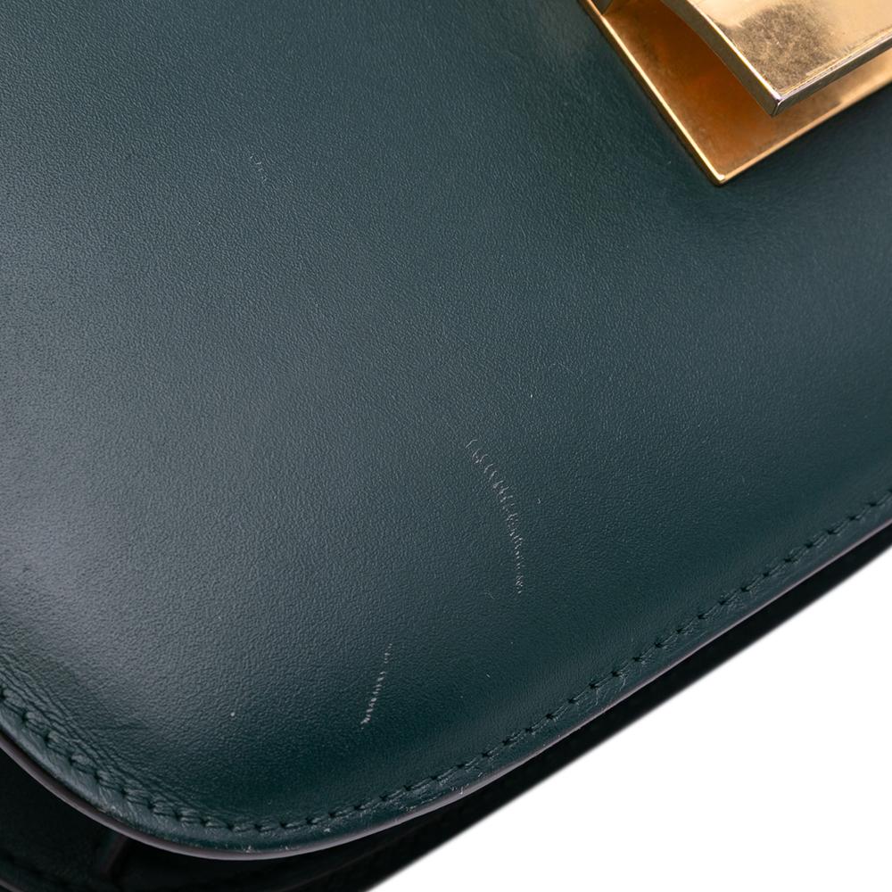 Celine B Celine Green Dark Green Calf Leather Medium skin Classic Box Italy