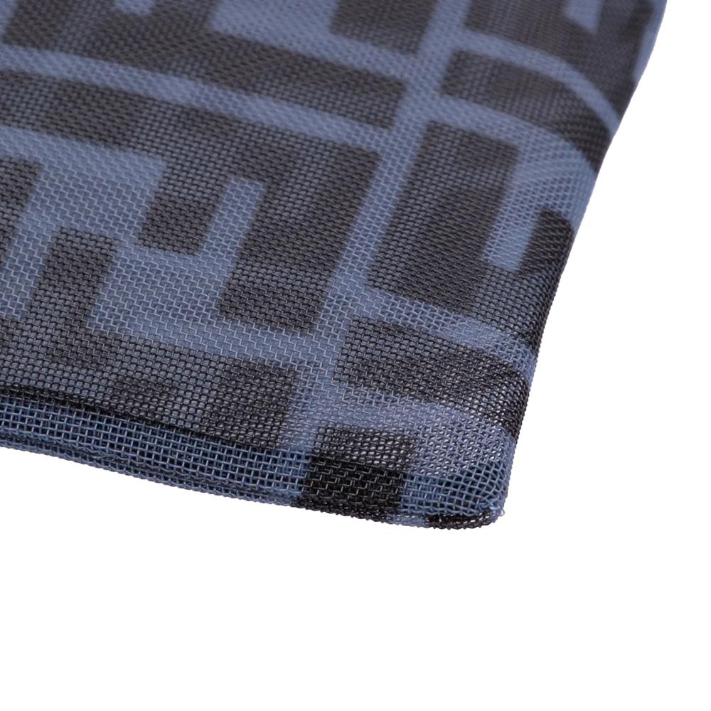 Fendi AB Fendi Gray Mesh Fabric FF Pouch Italy