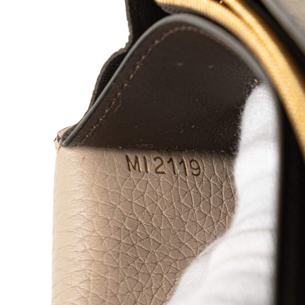 Louis Vuitton B Louis Vuitton Brown Beige Calf Leather Taurillon Capucines Wallet France