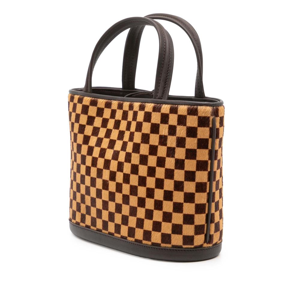 Louis Vuitton AB Louis Vuitton Brown Pony Hair Natural Material Damier Sauvage Impala Italy