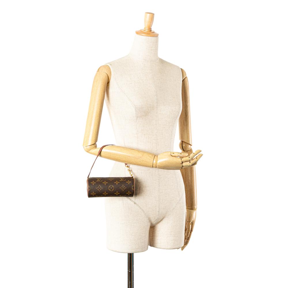 Louis Vuitton B Louis Vuitton Brown Monogram Canvas Fabric Monogram Papillon Pochette France