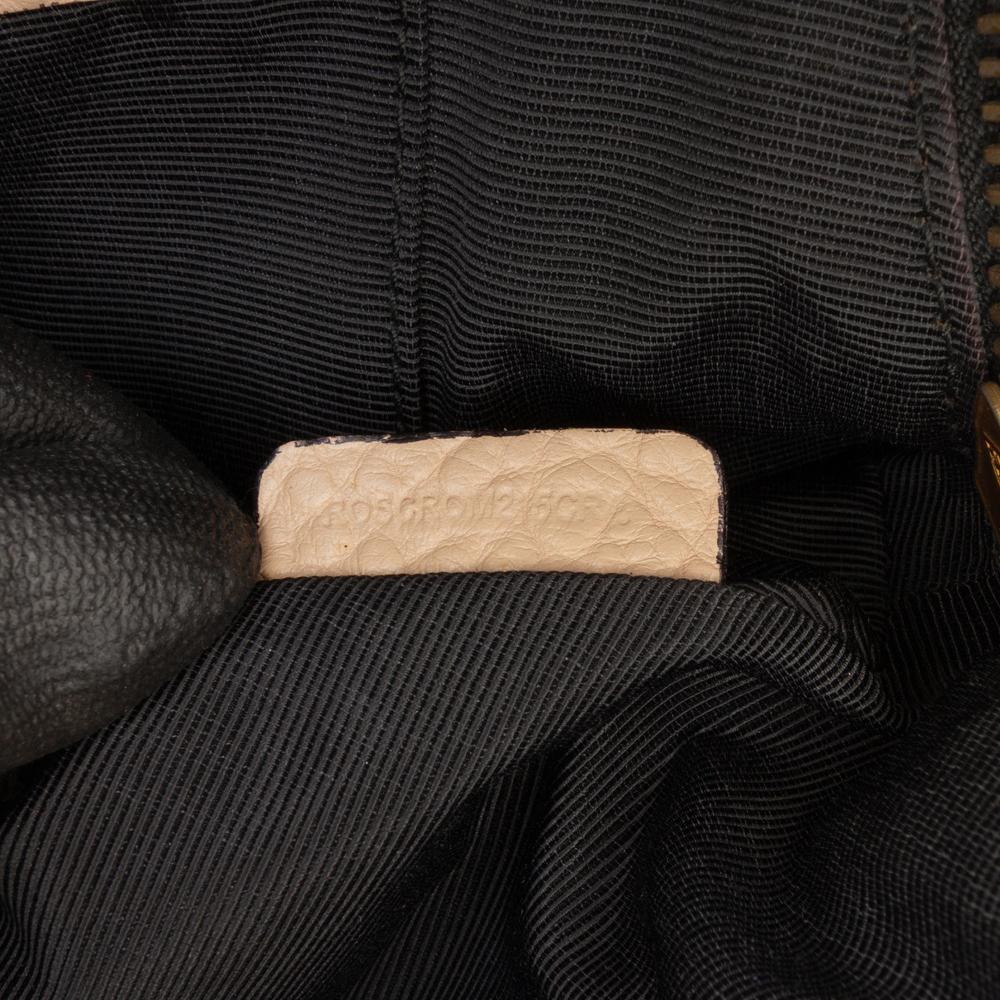 Burberry B Burberry Brown Nude Calf Leather Medium Heritage Grain Check Embossed Orchard Bowling Bag Romania