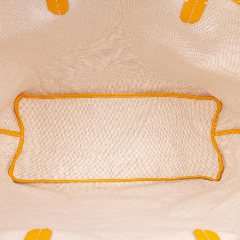 Goyard AB Goyard Yellow Coated Canvas Fabric Goyardine Saint Louis PM France