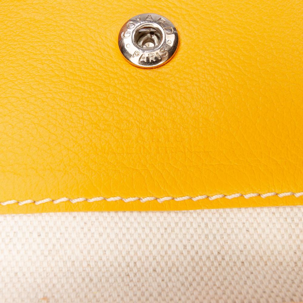 Goyard AB Goyard Yellow Coated Canvas Fabric Goyardine Saint Louis PM France