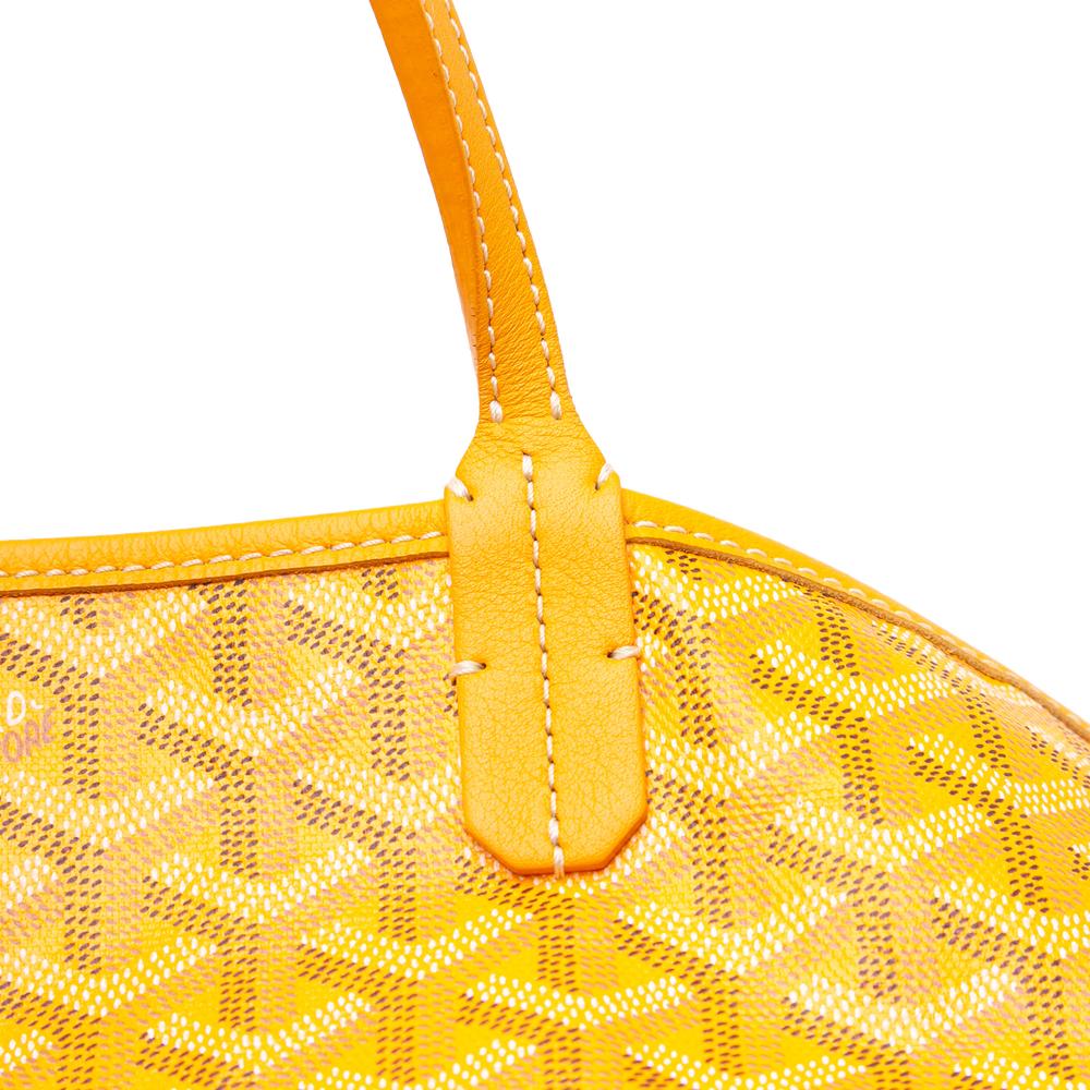 Goyard AB Goyard Yellow Coated Canvas Fabric Goyardine Saint Louis PM France