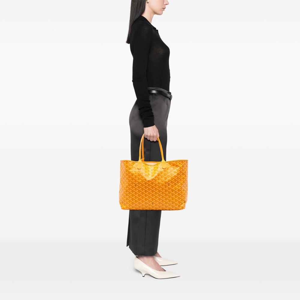 Goyard AB Goyard Yellow Coated Canvas Fabric Goyardine Saint Louis PM France