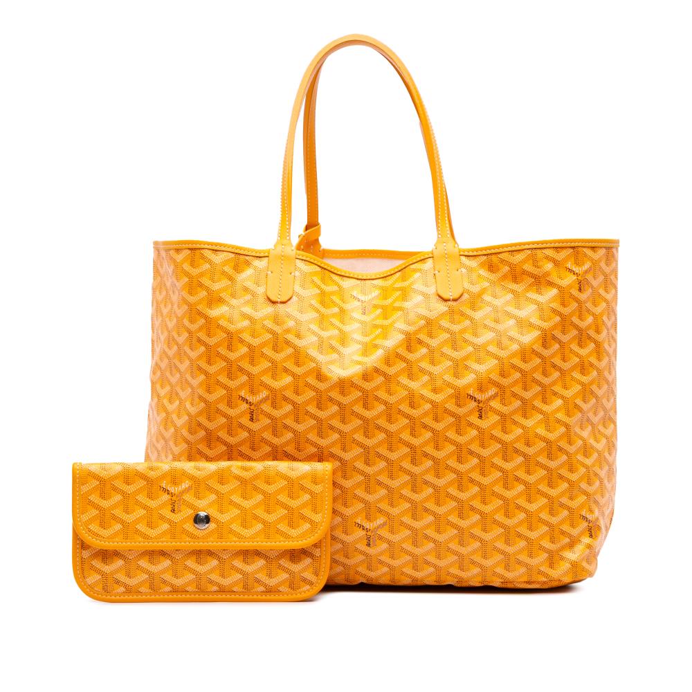 Goyard AB Goyard Yellow Coated Canvas Fabric Goyardine Saint Louis PM France