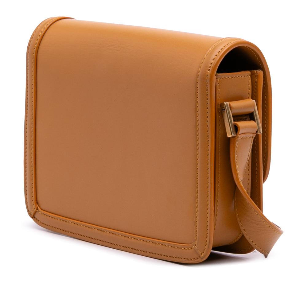 Saint Laurent AB Saint Laurent Brown Calf Leather Small skin Solferino Satchel In Box Italy