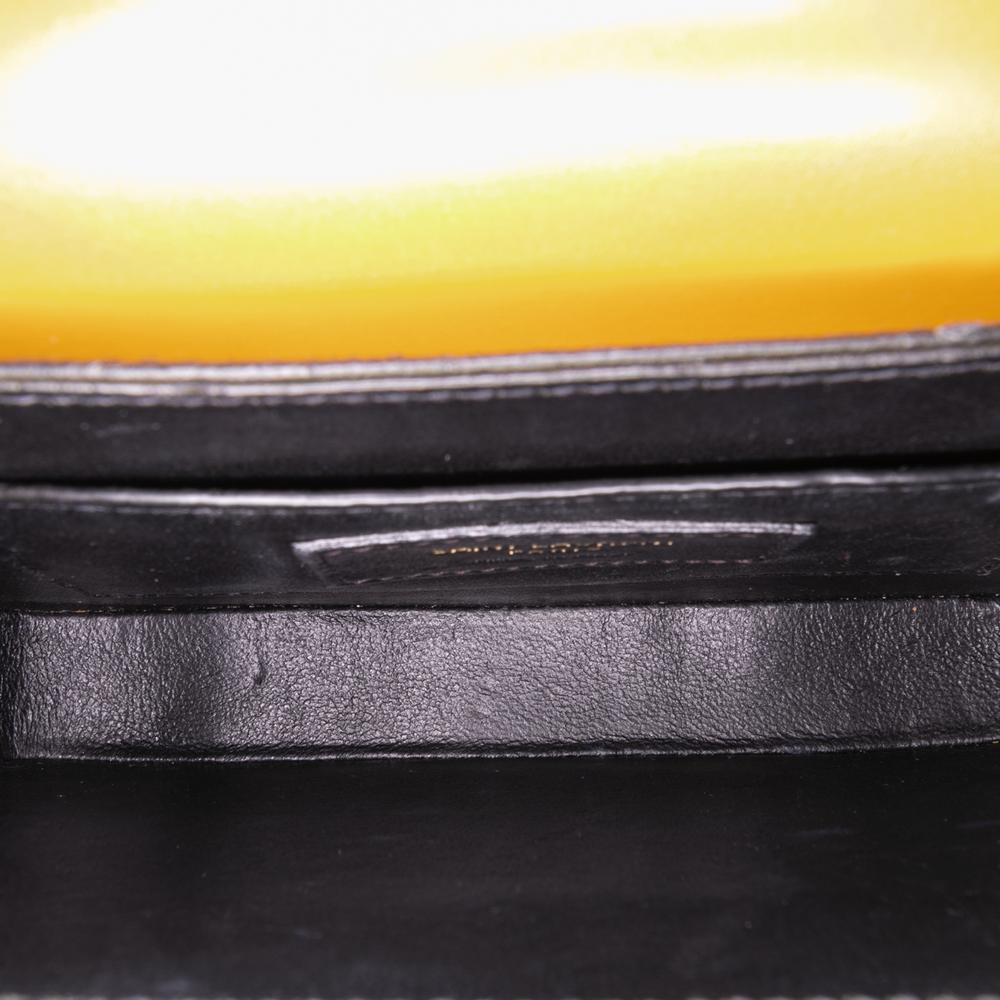 Saint Laurent AB Saint Laurent Brown Calf Leather Small skin Solferino Satchel In Box Italy