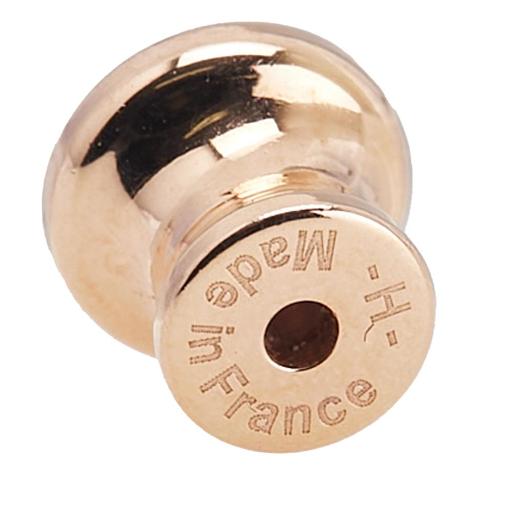 Hermès B Hermès Pink Rose Gold with Black Gold Plated Metal Rose Enamel Eileen Push Back Earrings France