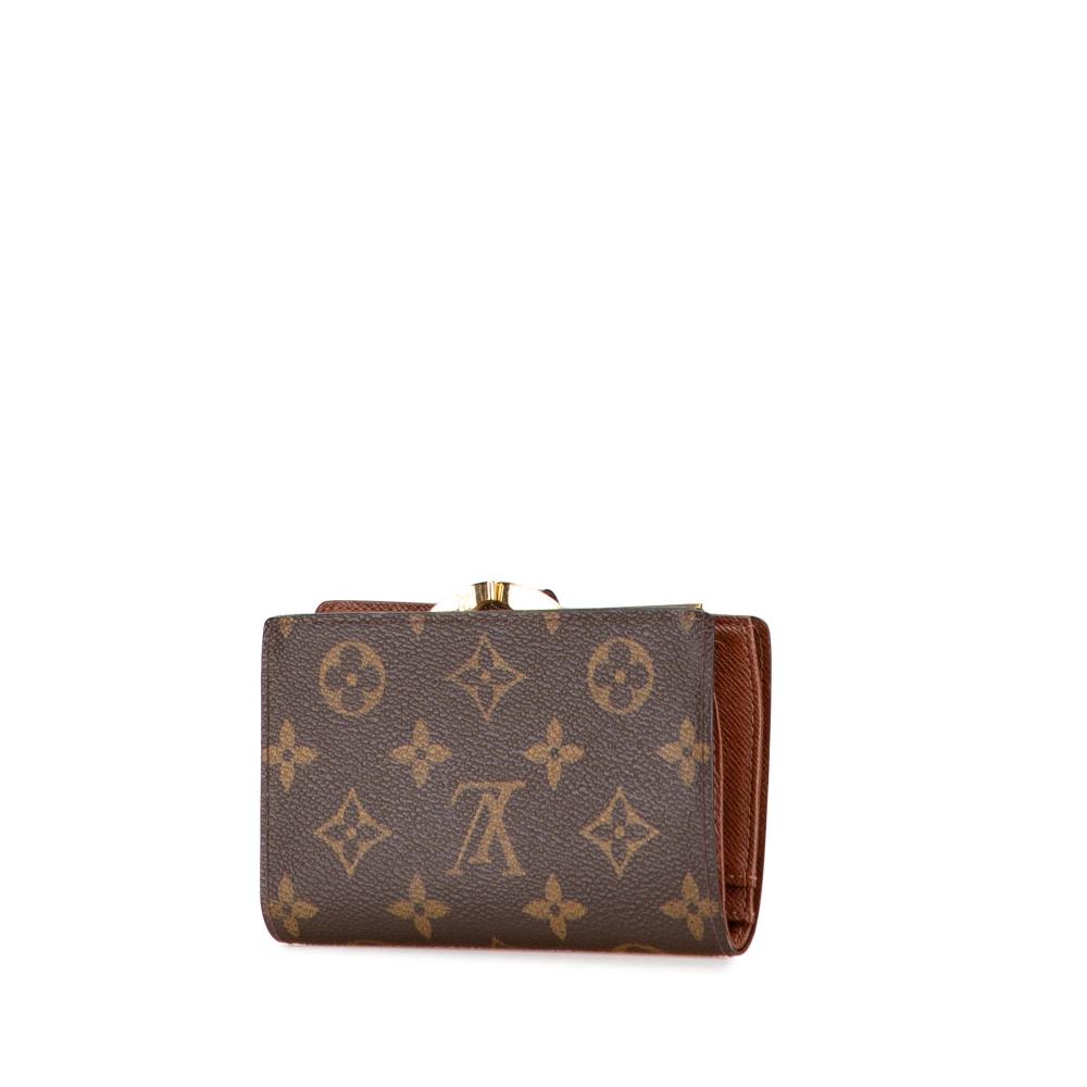 Louis Vuitton B Louis Vuitton Brown Monogram Canvas Fabric Monogram Porte Monnaie Billets Viennois France