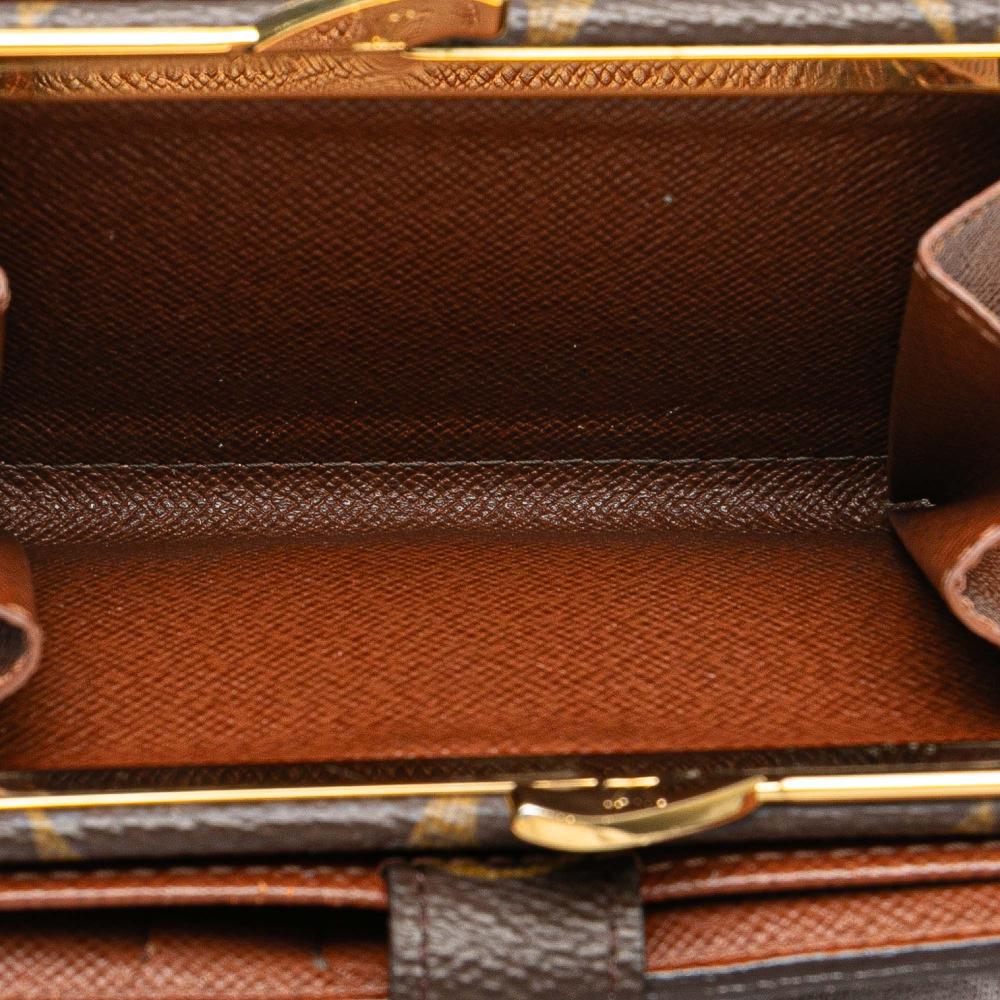 Louis Vuitton B Louis Vuitton Brown Monogram Canvas Fabric Monogram Porte Monnaie Billets Viennois France