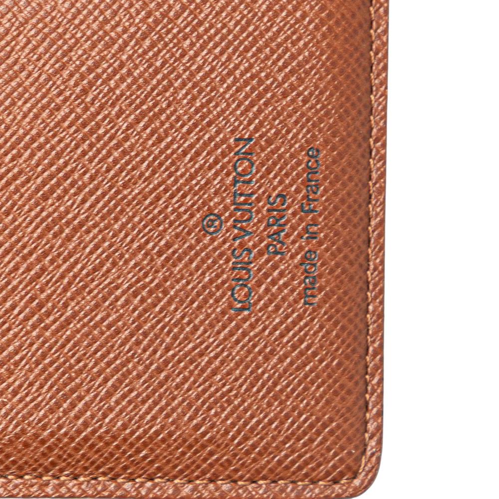 Louis Vuitton B Louis Vuitton Brown Monogram Canvas Fabric Monogram Porte Monnaie Billets Viennois France