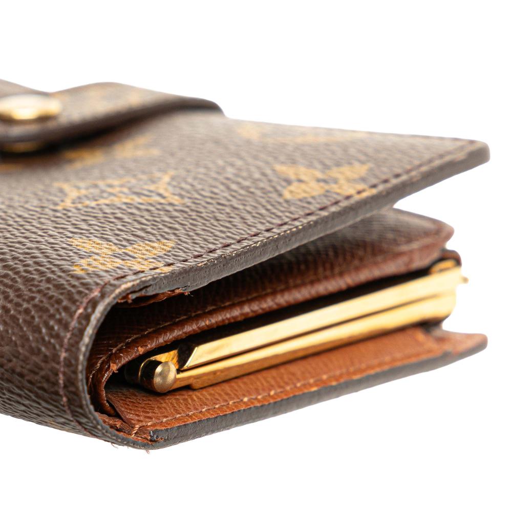 Louis Vuitton B Louis Vuitton Brown Monogram Canvas Fabric Monogram Porte Monnaie Billets Viennois France