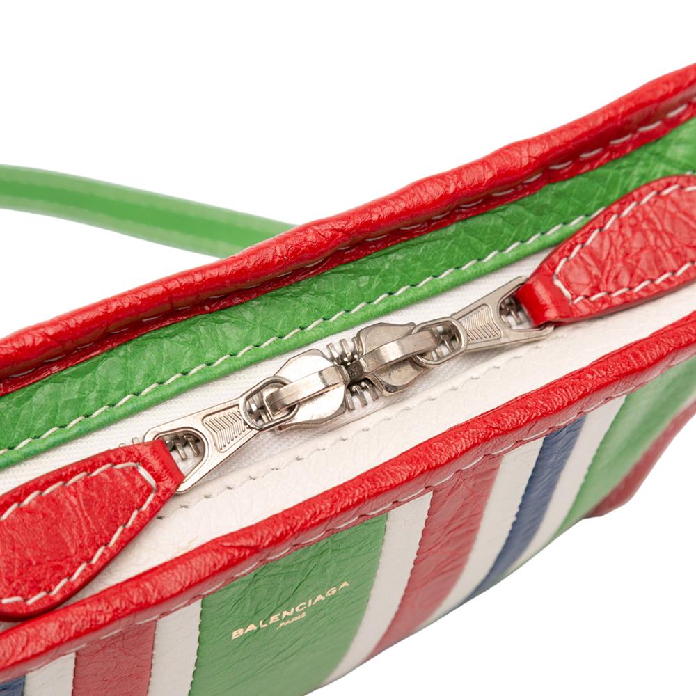 Balenciaga AB Balenciaga Green Lambskin Leather Leather Lambskin Bazar Crossbody Italy