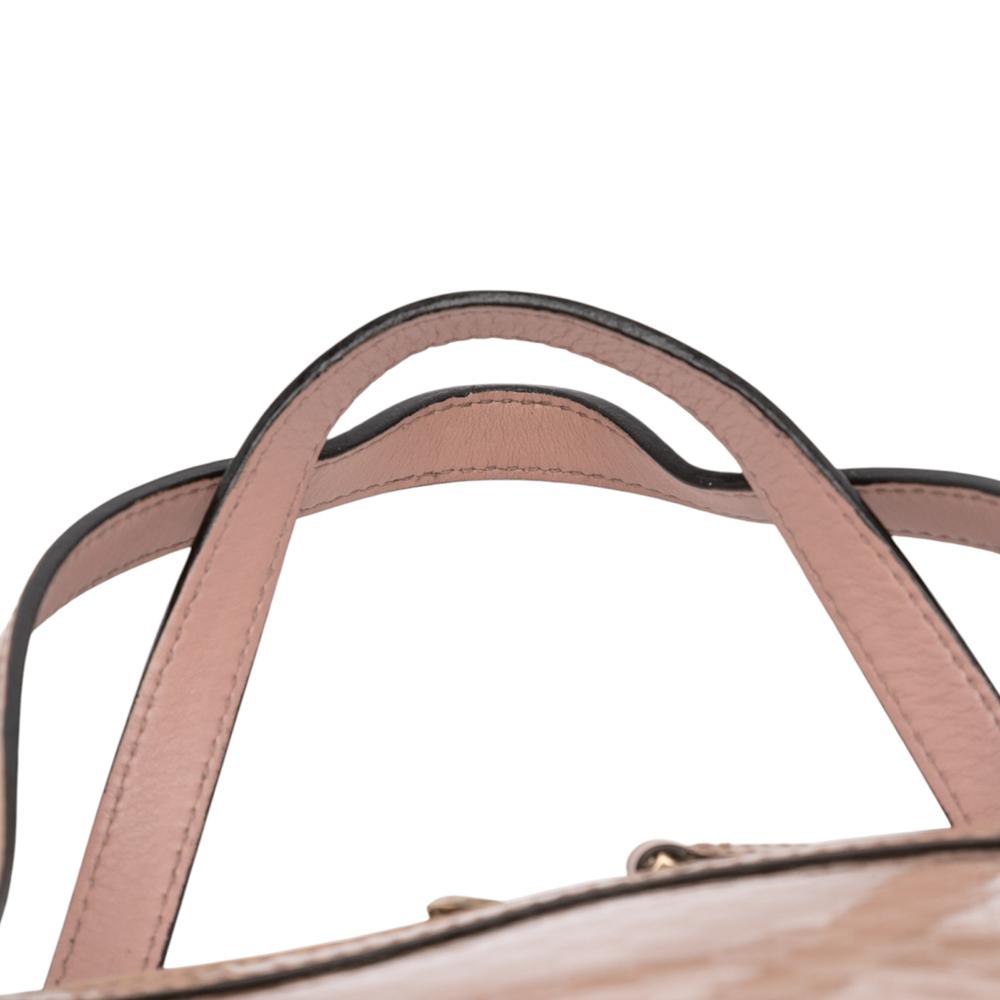 Gucci B Gucci Brown Beige Patent Leather Leather Large Microguccissima Patent Nice Dome Satchel Italy