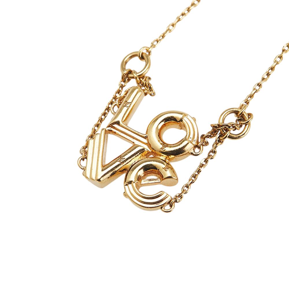 Louis Vuitton B Louis Vuitton Gold Brass Metal Gold Plated LV & Me Love Bracelet Italy