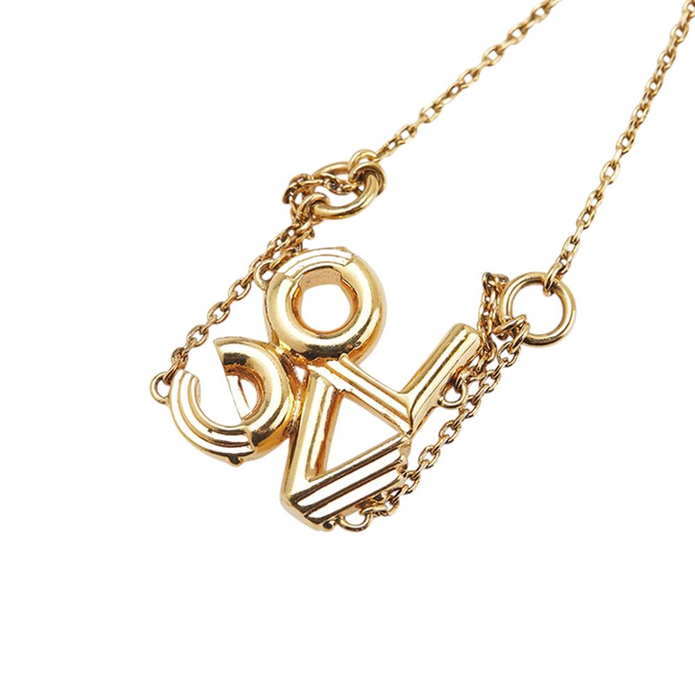 Louis Vuitton B Louis Vuitton Gold Brass Metal Gold Plated LV & Me Love Bracelet Italy