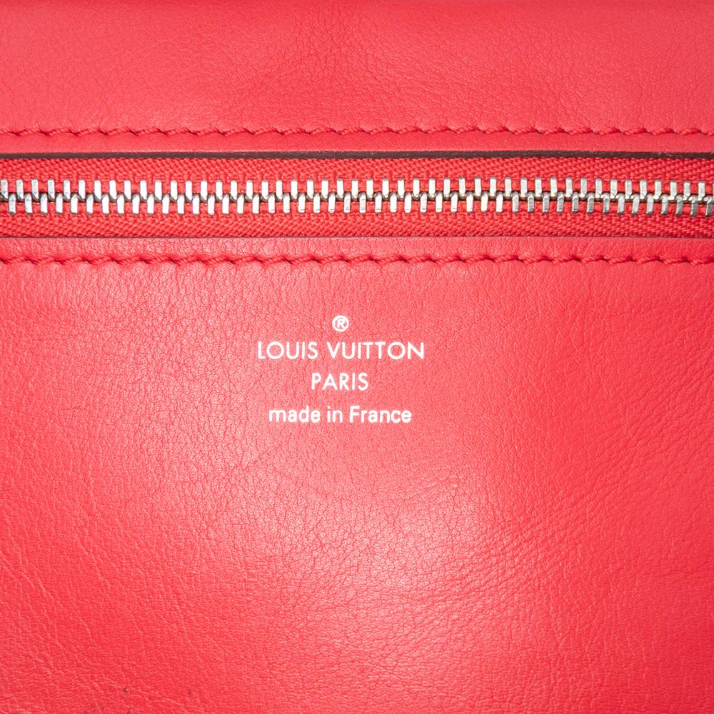 Louis Vuitton B Louis Vuitton Red Calf Leather Smooth skin Garance Satchel France
