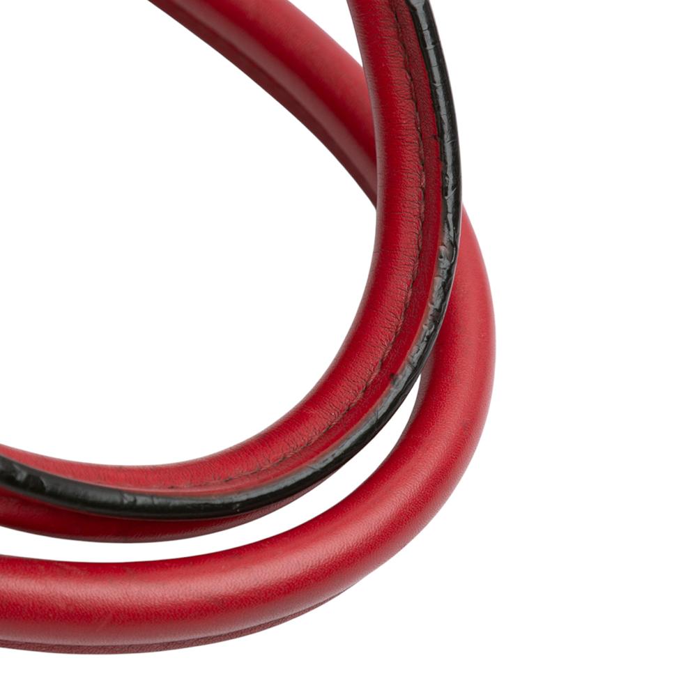 Louis Vuitton B Louis Vuitton Red Calf Leather Smooth skin Garance Satchel France