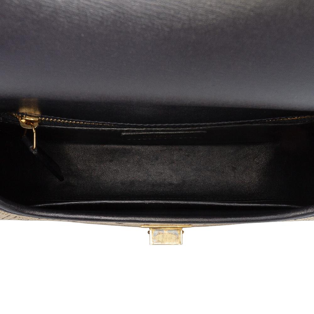 Saint Laurent B Saint Laurent Brown Beige Canvas Fabric Medium Monogram All Over Crossbody Italy