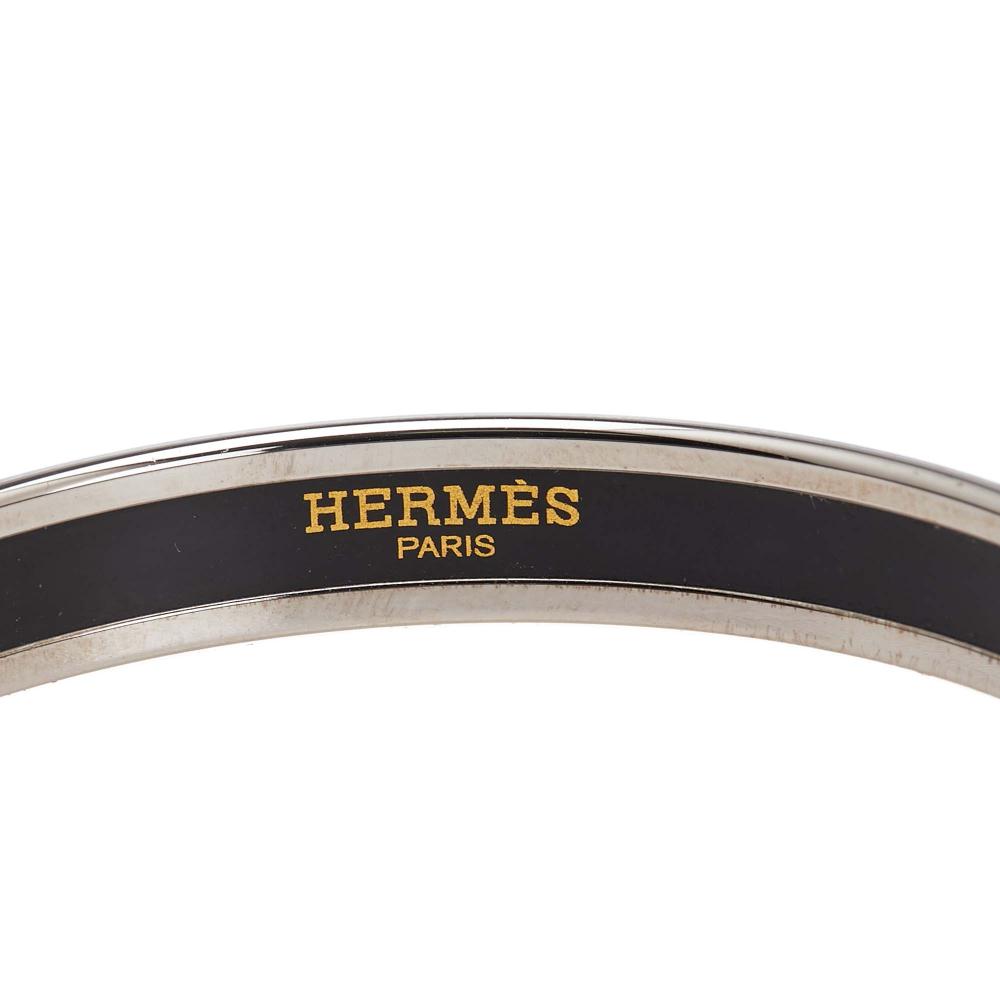 Hermès B Hermès Orange Enamel Other Narrow Caleche Bangle 62 France
