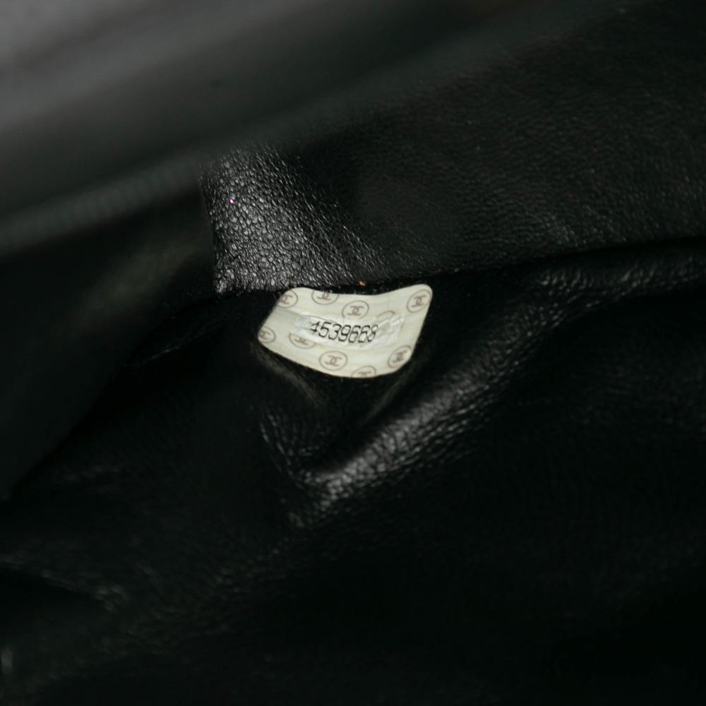 Chanel B Chanel Black Caviar Leather Leather Jumbo Quilted Caviar Double Sided Flap France