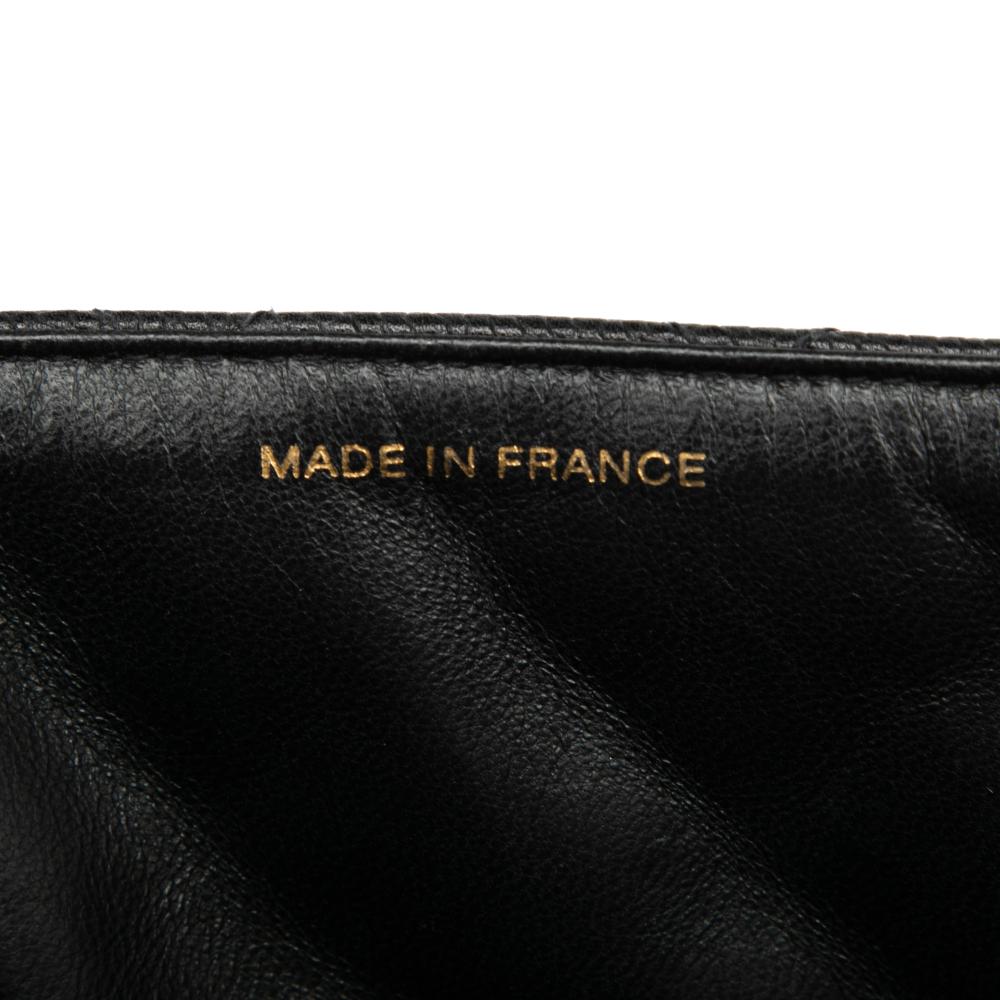Chanel B Chanel Black Caviar Leather Leather Jumbo Quilted Caviar Double Sided Flap France