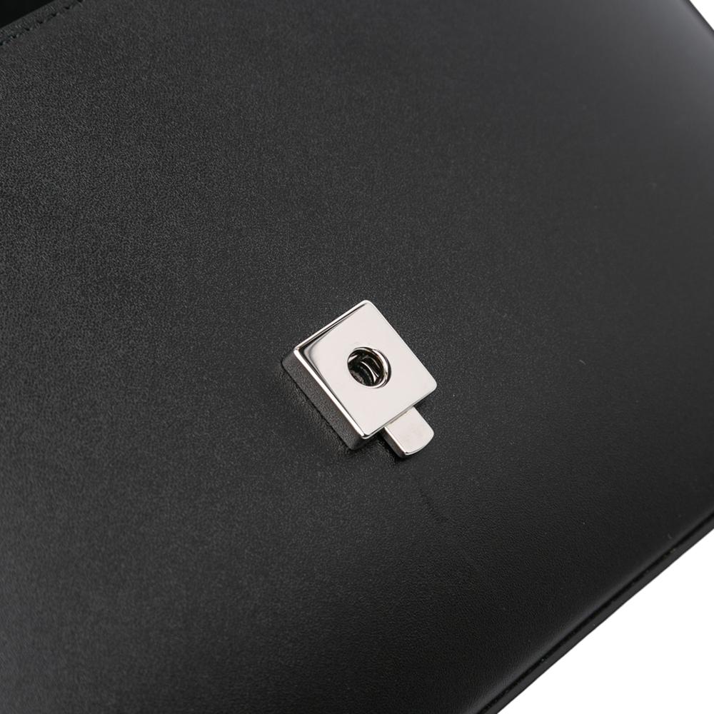 Gucci AB Gucci Black Calf Leather Small Petite GG Satchel Italy